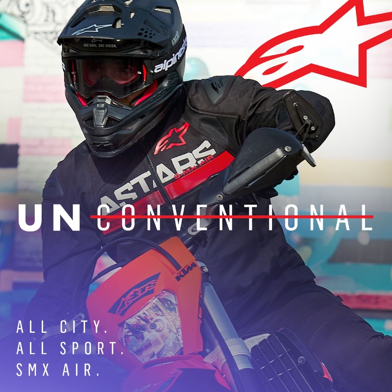 Bunda na motorku Alpinestars SMX Air černo-fluo červená