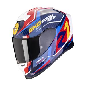 Integrální helma na motorku Scorpion EXO-R1 EVO AIR COUP modro-červeno-žlutá