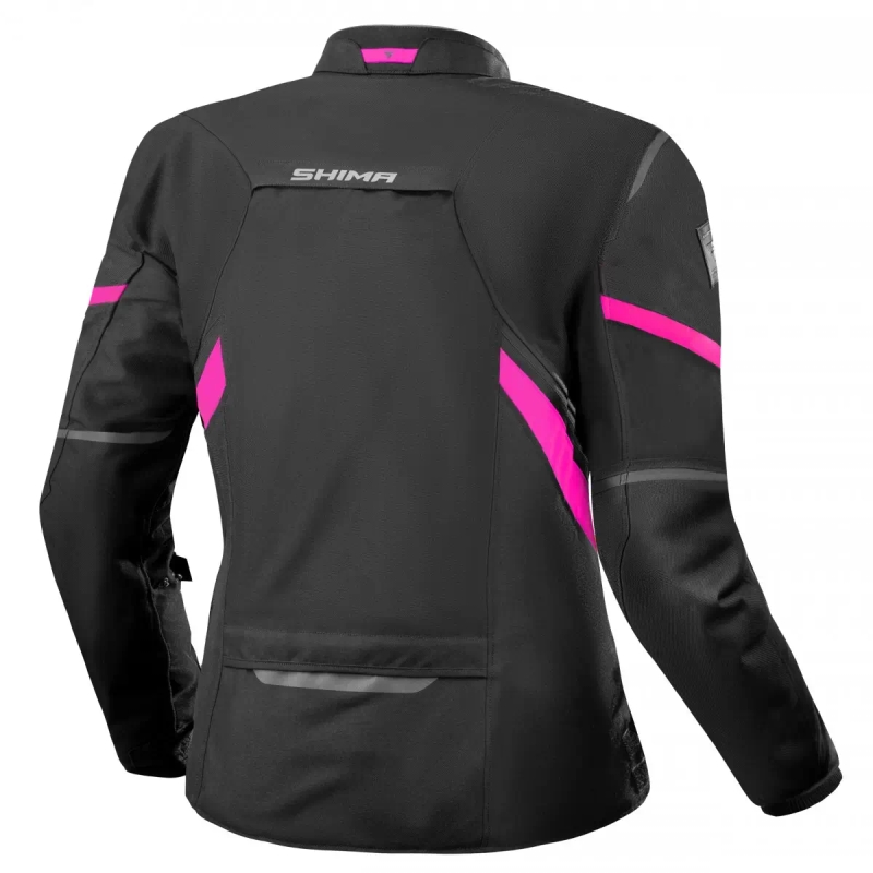 Dámská bunda na motorku Shima Rush 2.0 černo-růžová
