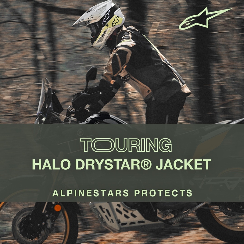Bunda na motorku Alpinestars Halo Drystar khaki-béžovo-fluo žlutá
