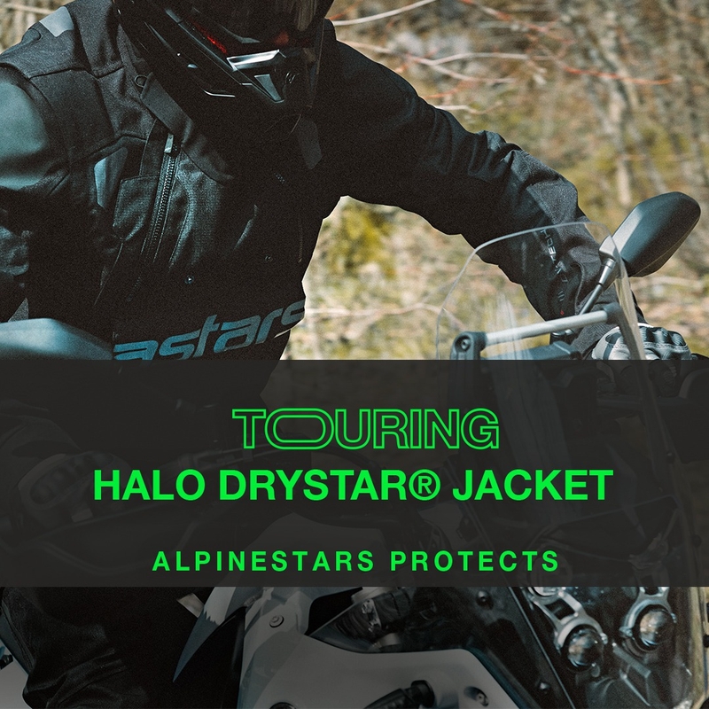 Bunda na motorku Alpinestars Halo Drystar khaki-béžovo-fluo žlutá