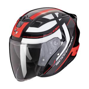 Otevřená helma na motorku SCORPION EXO-230 PUL černo-červená