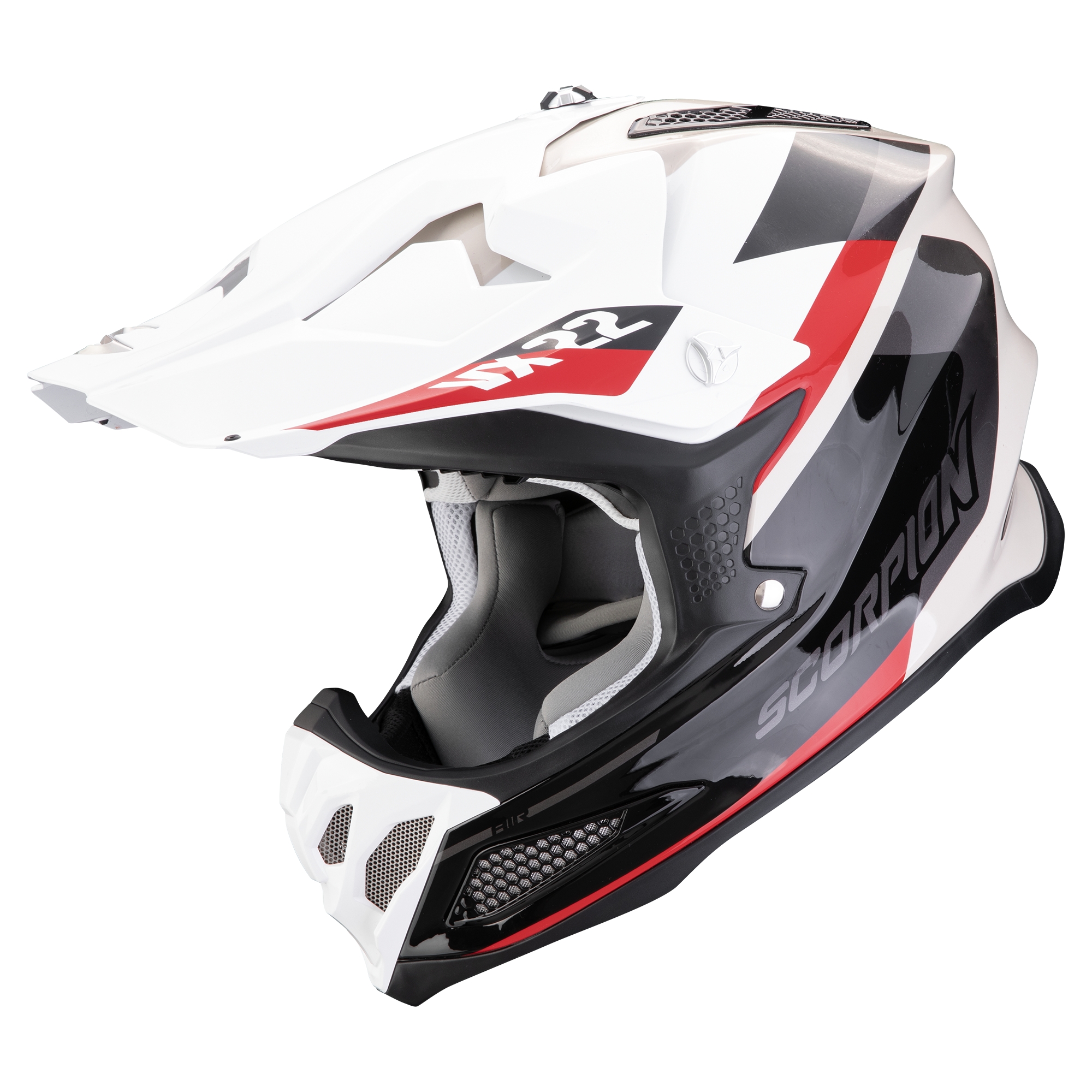 Motokrosová helma Scorpion VX-22 Air BETA černo-bílo-písková Velikost: XS