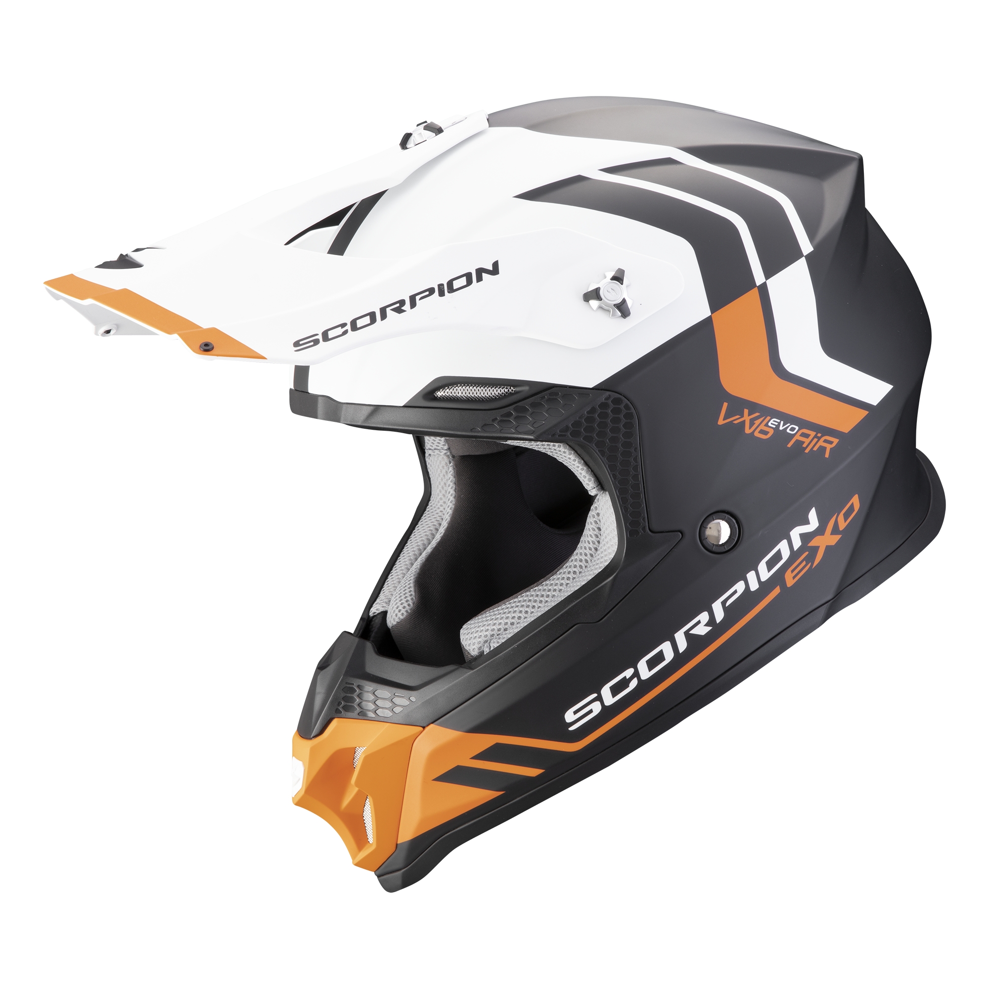 Motokrosová helma Scorpion VX-16 EVO AIR Fusion matná černo-oranžová Velikost: S