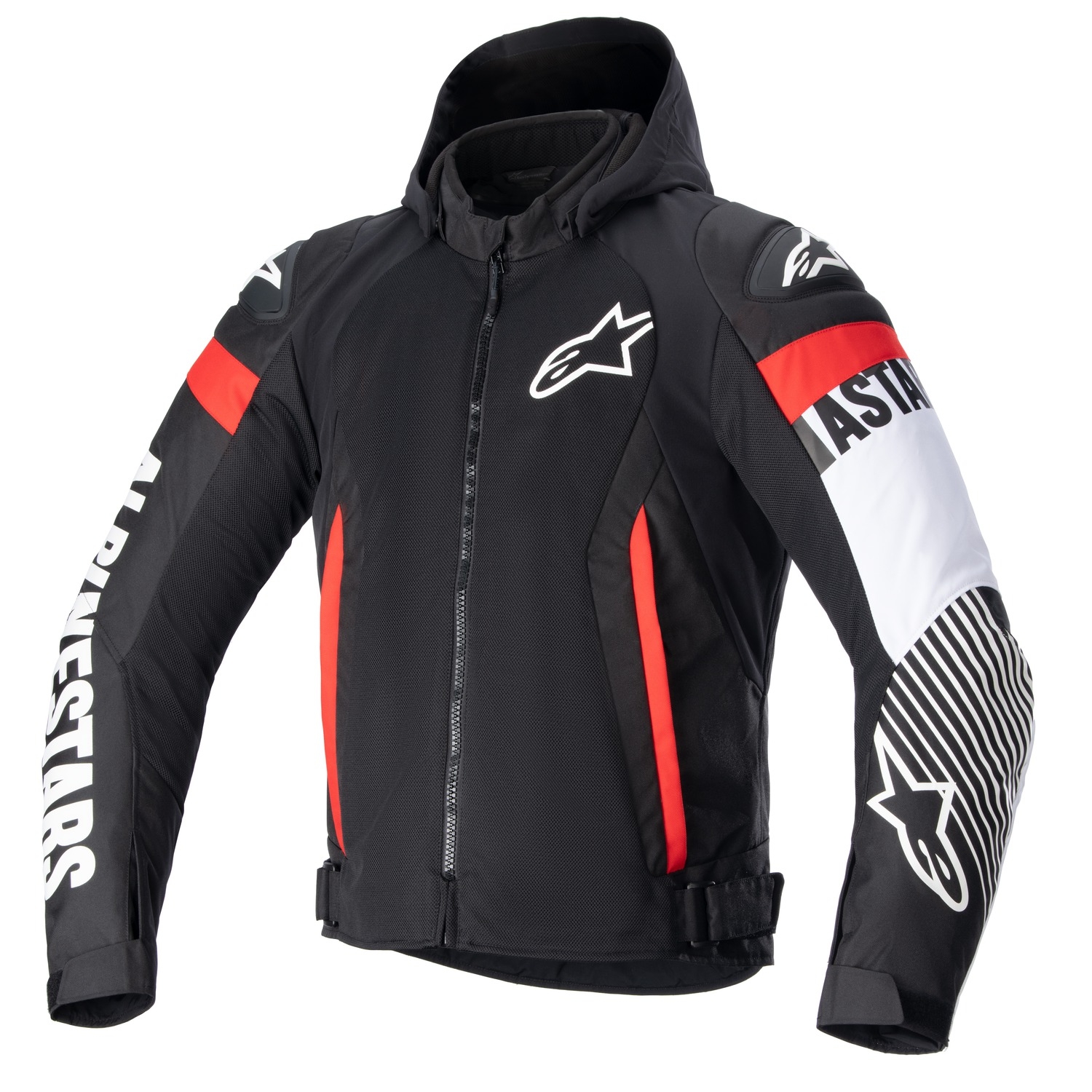 Bunda na motorku Alpinestars Zaca Air Waterproof černo-bílo-fluo červená Velikost: S