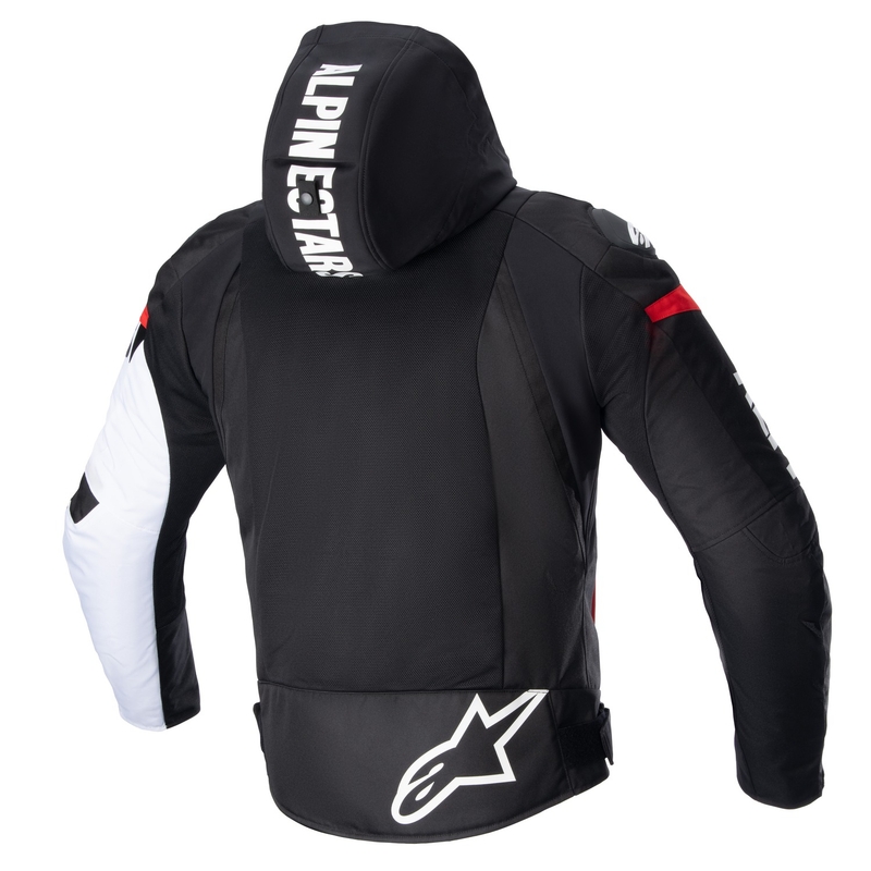 Bunda na motorku Alpinestars Zaca Air Waterproof černo-bílo-fluo červená