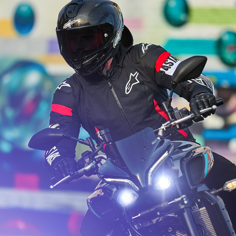 Bunda na motorku Alpinestars Zaca Air Waterproof černo-bílo-fluo červená