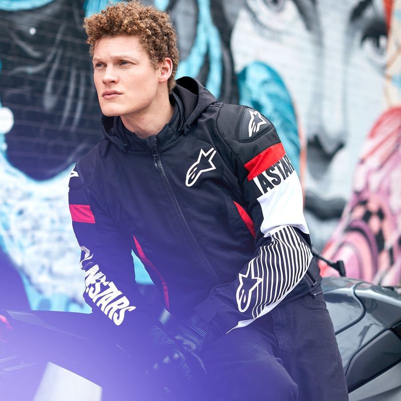 Bunda na motorku Alpinestars Zaca Air Waterproof černo-bílo-fluo červená