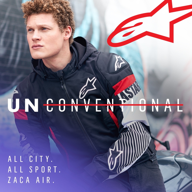 Bunda na motorku Alpinestars Zaca Air Waterproof černo-bílo-fluo červená