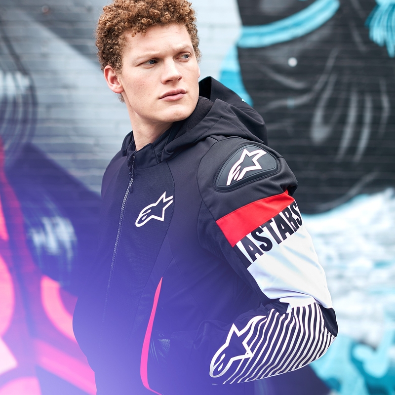 Bunda na motorku Alpinestars Zaca Air Waterproof černo-bílo-fluo červená