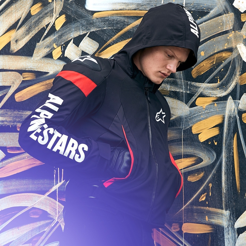 Bunda na motorku Alpinestars Zaca Air Waterproof černo-bílo-fluo červená