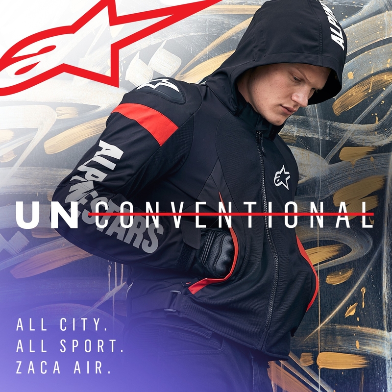 Bunda na motorku Alpinestars Zaca Air Waterproof černo-bílo-fluo červená