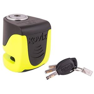Zámek na kotoučovou brzdu s alarmem KOVIX KS6 fluo žlutý
