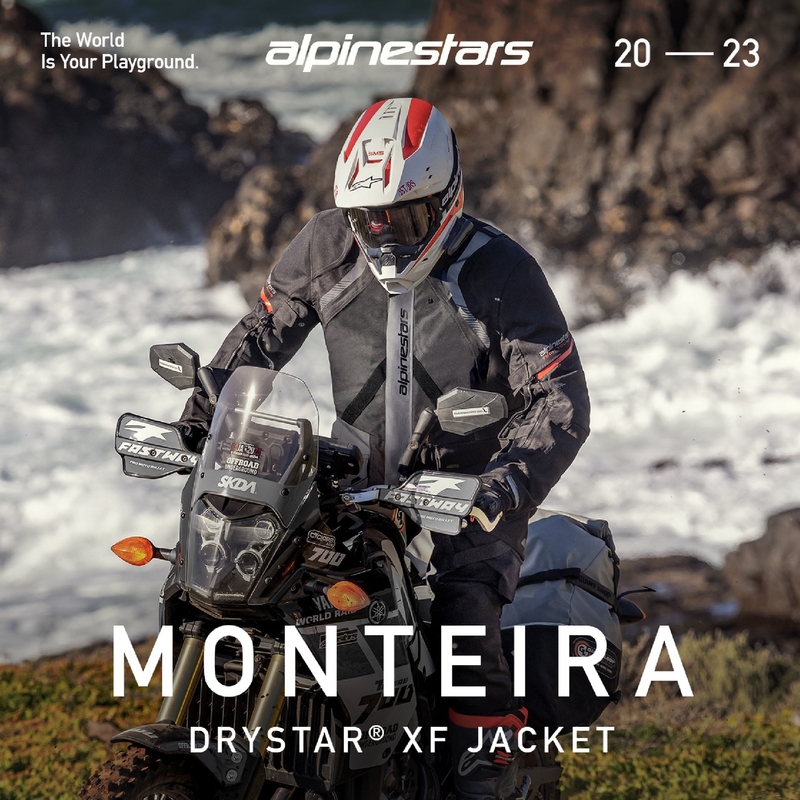 Bunda na motorku Alpinestars Monteira Drystar XF černo-červená