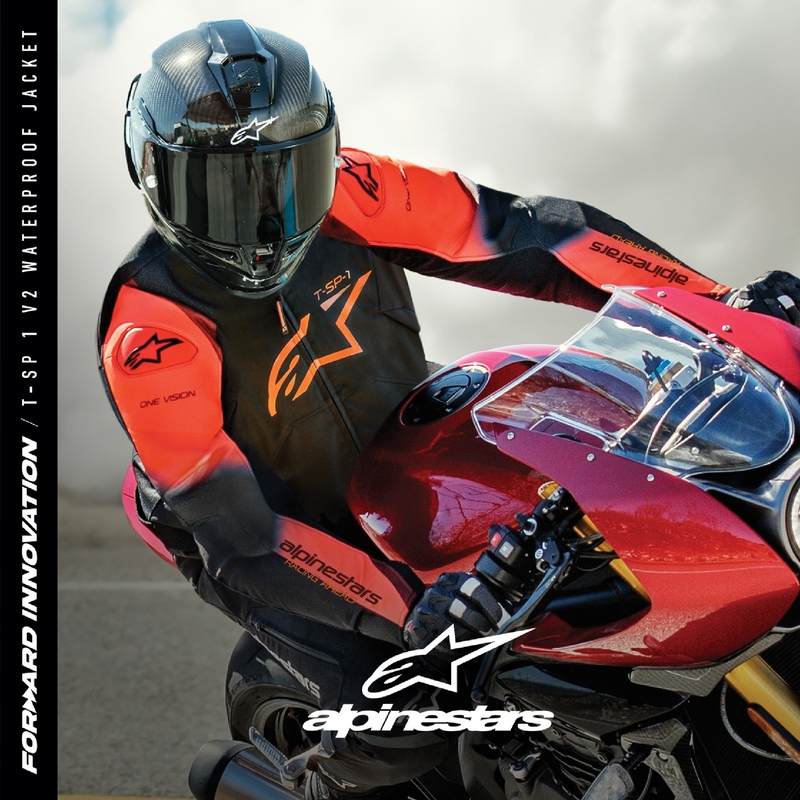 Bunda na motorku Alpinestars T-SP 1 2  Waterproof černo-fluo červená