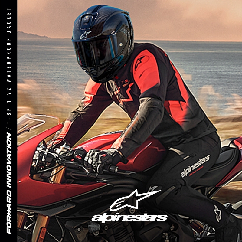 Bunda na motorku Alpinestars T-SP 1 2  Waterproof černo-fluo červená