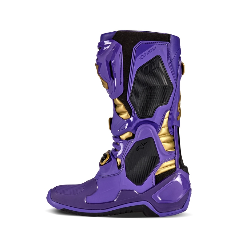 Boty na motorku Alpinestars Tech 10 Limitovaná Edice Champ fialovo-zlaté