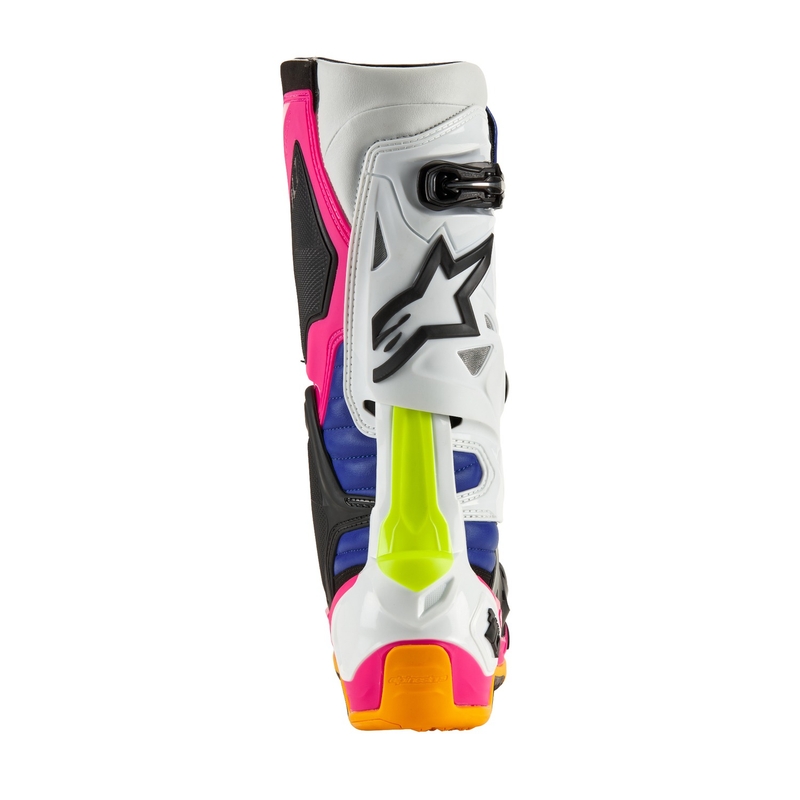 Boty na motorku Alpinestars Tech 10 Limitovaná Edice Coast bílo-tmavě modro-růžovo-fluo žluto-oranžovo-černé