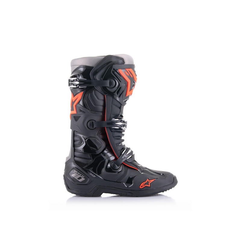 Boty na motorku Alpinestars Tech 10 černo-fluo červeno-šedé