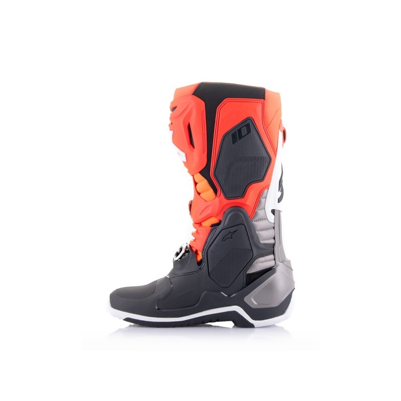 Boty na motorku Alpinestars Tech 10 oranžovo-žluto-fialovo-bílo-černé