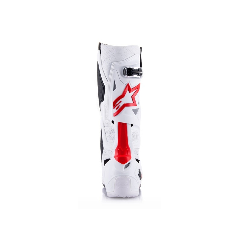 Boty na motorku Alpinestars Tech 10 Supervented Perforované bílo-červeno-černé