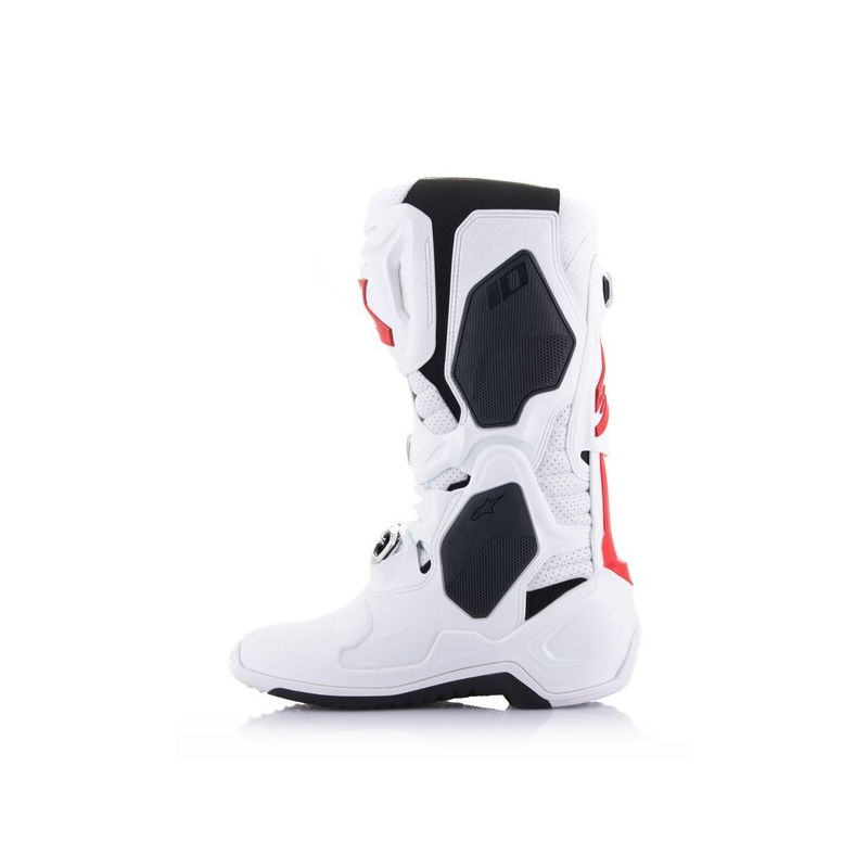 Boty na motorku Alpinestars Tech 10 Supervented Perforované bílo-červeno-černé