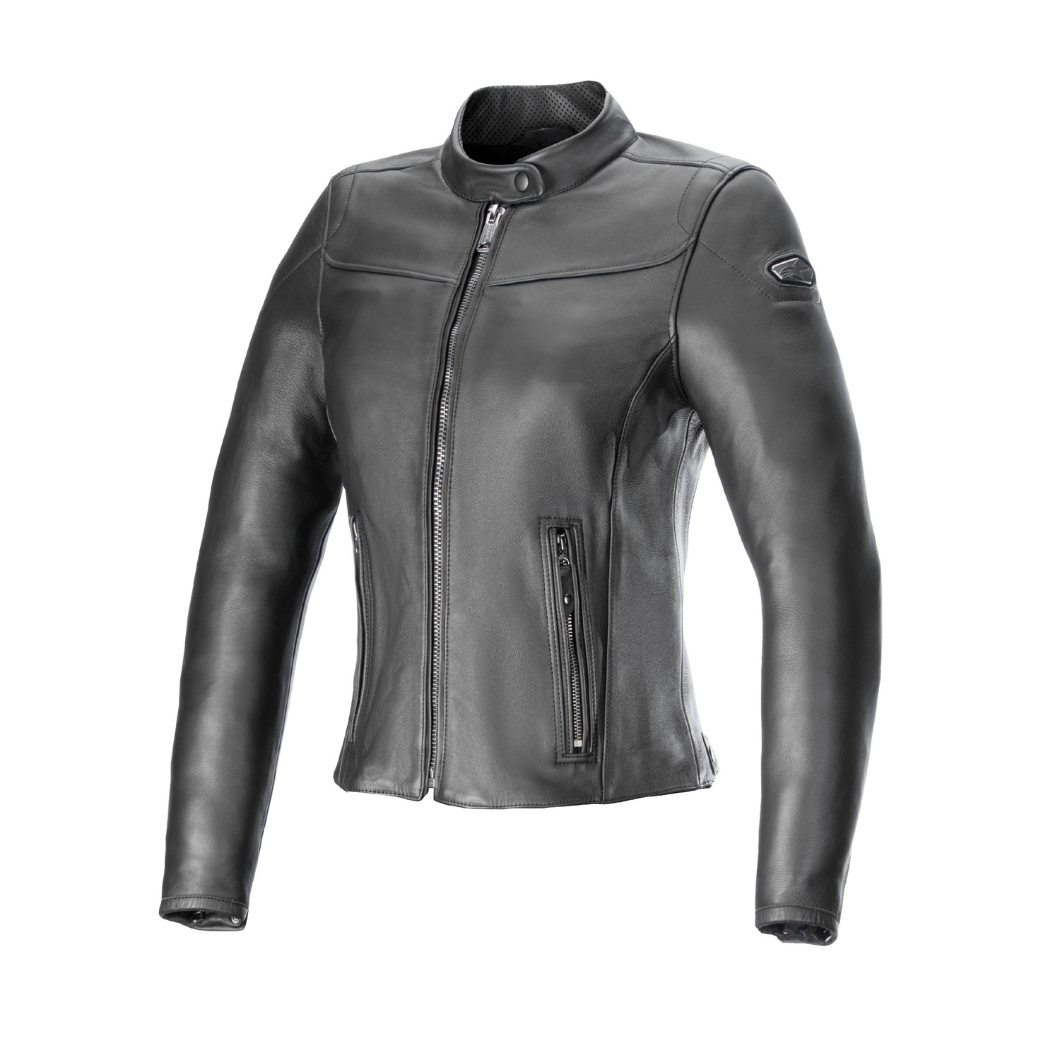Dámská kožená bunda na motorku Alpinestars Ory černo-černá Velikost: S