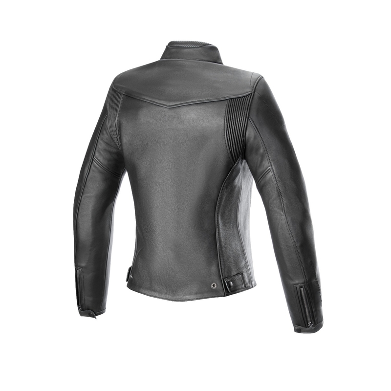 Dámská kožená bunda na motorku Alpinestars Ory černo-černá