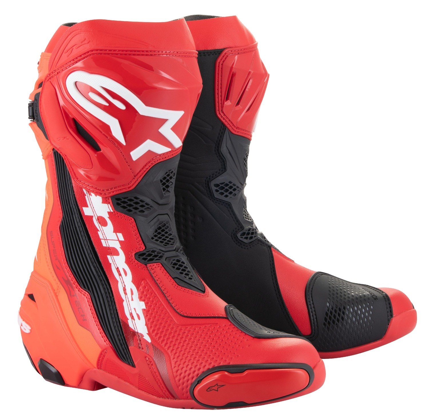 Boty na motorku Alpinestars Supertech R fluo červeno-červené Velikost: 45