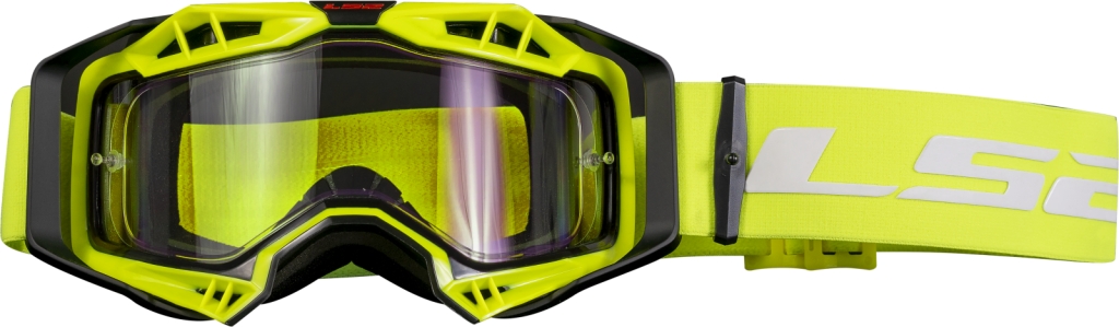 Motokrosové brýle LS2 Aura Enduro černo-žluté čiré plexi