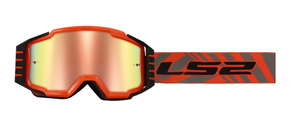 Motokrosové brýle LS2 Charger PRO H-V oranžové s iridiovým plexi