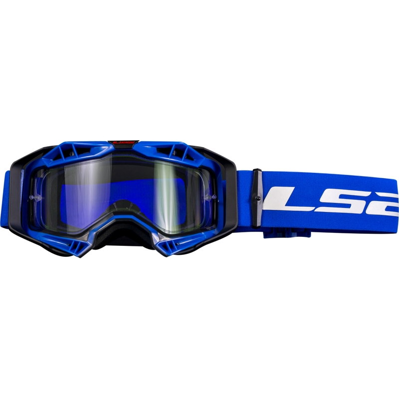 Motokrosové brýle LS2 Aura Enduro černo-modré čiré plexi