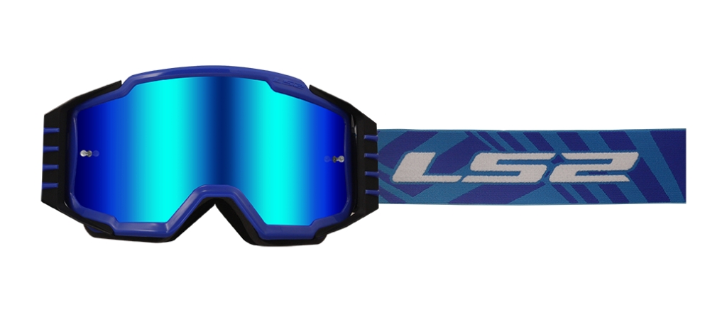 Motokrosové brýle LS2 Charger PRO modré s iridiovým plexi