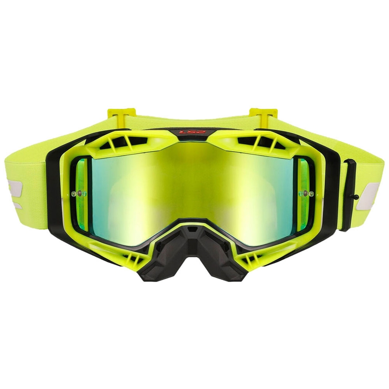 Motokrosové brýle LS2 Aura PRO černo-žluté iridiové plexi