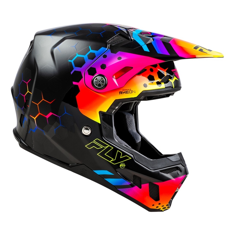 Motokrosová helma FLY Racing Formula CC Tektonic černo-žluto-růžová