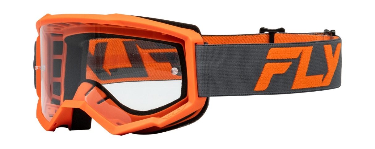 Motokrosové brýle Fly Racing Focus černo-oranžové s čirým plexi