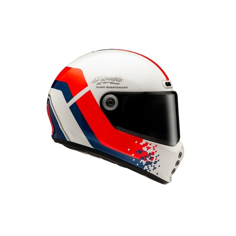 Integrální helma na motorku HJC V10 Fabio Quartararo 20 Retro bílo-červeno-modrá