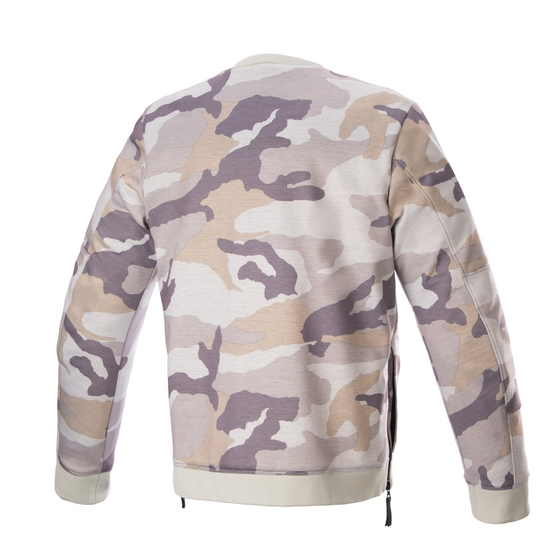 Mikina na motorku Alpinestars Legit Crew Fleece světle camo-šedá