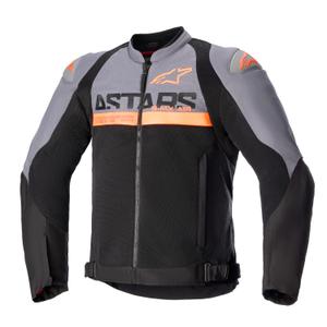 Bunda na motorku Alpinestars SMX Air tmavě šedo-černo-fluo oranžová
