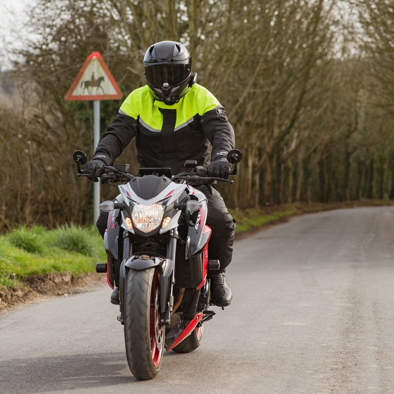 Bunda na motorku Oxford Spartan Long WP černá