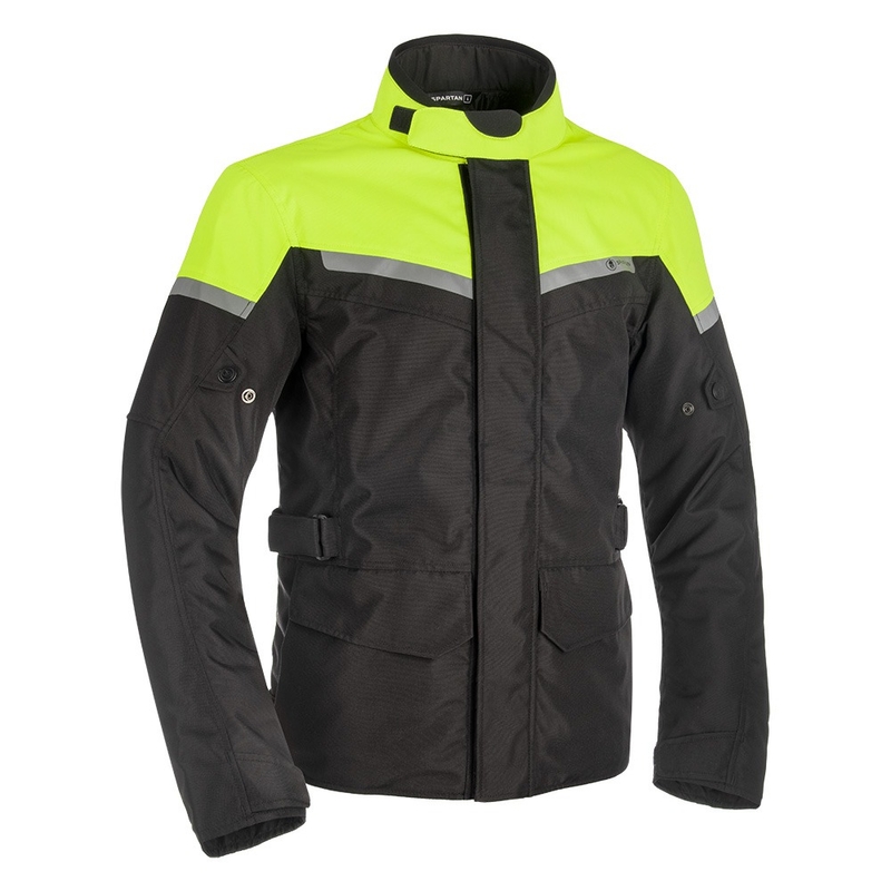 Bunda na motorku Oxford Spartan Long WP černo-fluo žlutá