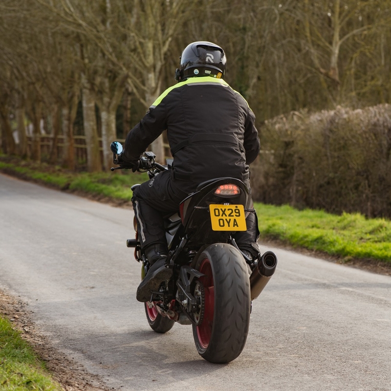 Bunda na motorku Oxford Spartan Long WP černo-fluo žlutá