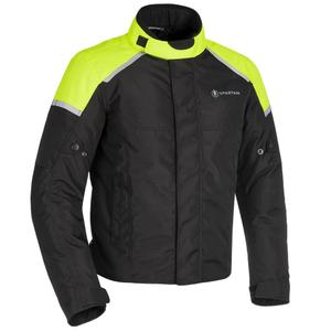 Bunda na motorku Oxford Spartan Short WP černo-fluo žlutá