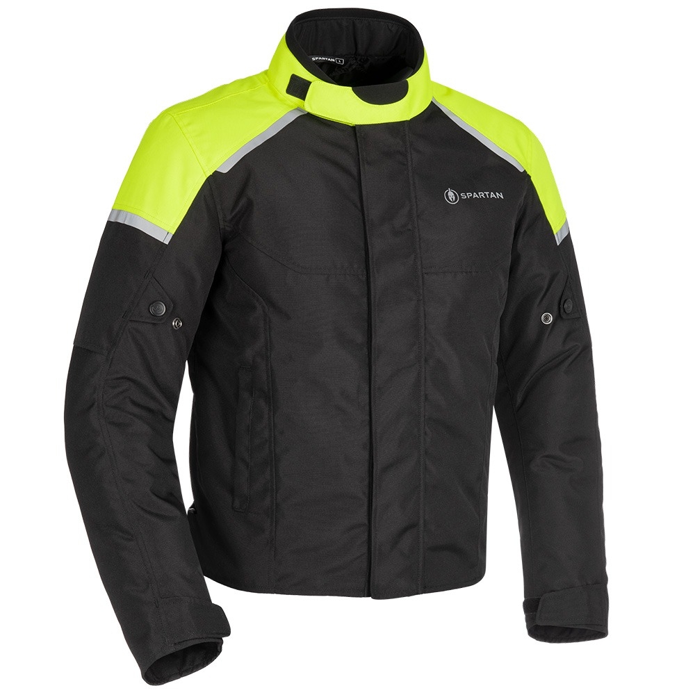 Bunda na motorku Oxford Spartan Short WP černo-fluo žlutá Velikost: S