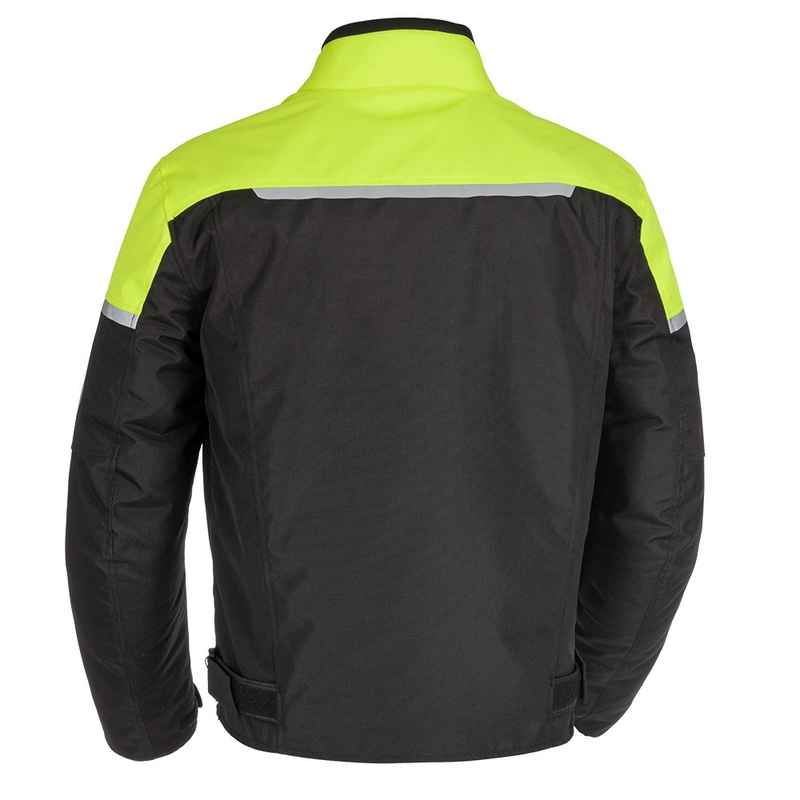 Bunda na motorku Oxford Spartan Short WP černo-fluo žlutá