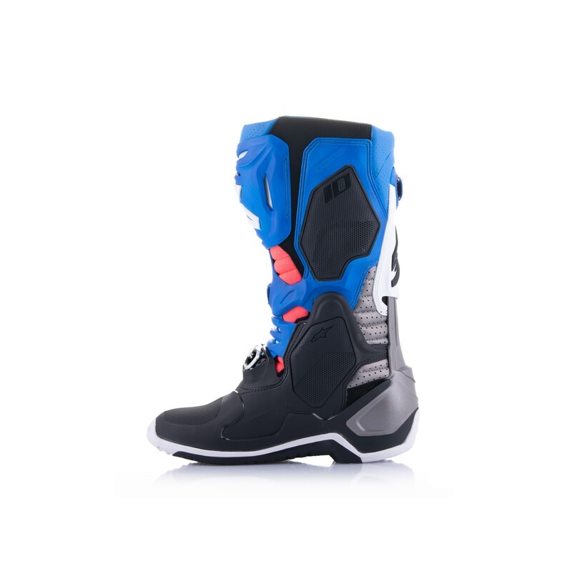 Boty na motorku Alpinestars Tech 10 Supervented Perforované modro-fialovo-růžovo-bílo-šedo-černé