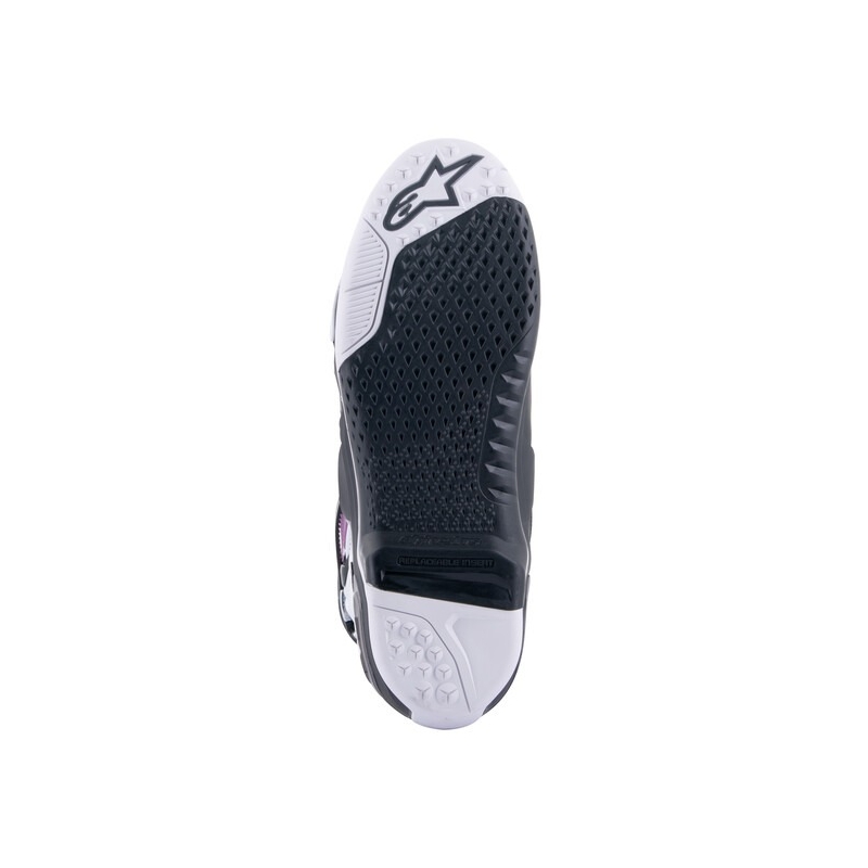 Boty na motorku Alpinestars Tech 10 Supervented Perforované modro-fialovo-růžovo-bílo-šedo-černé