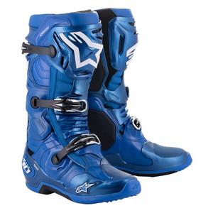 Boty na motorku Alpinestars Tech 10 modro-černo-bílé