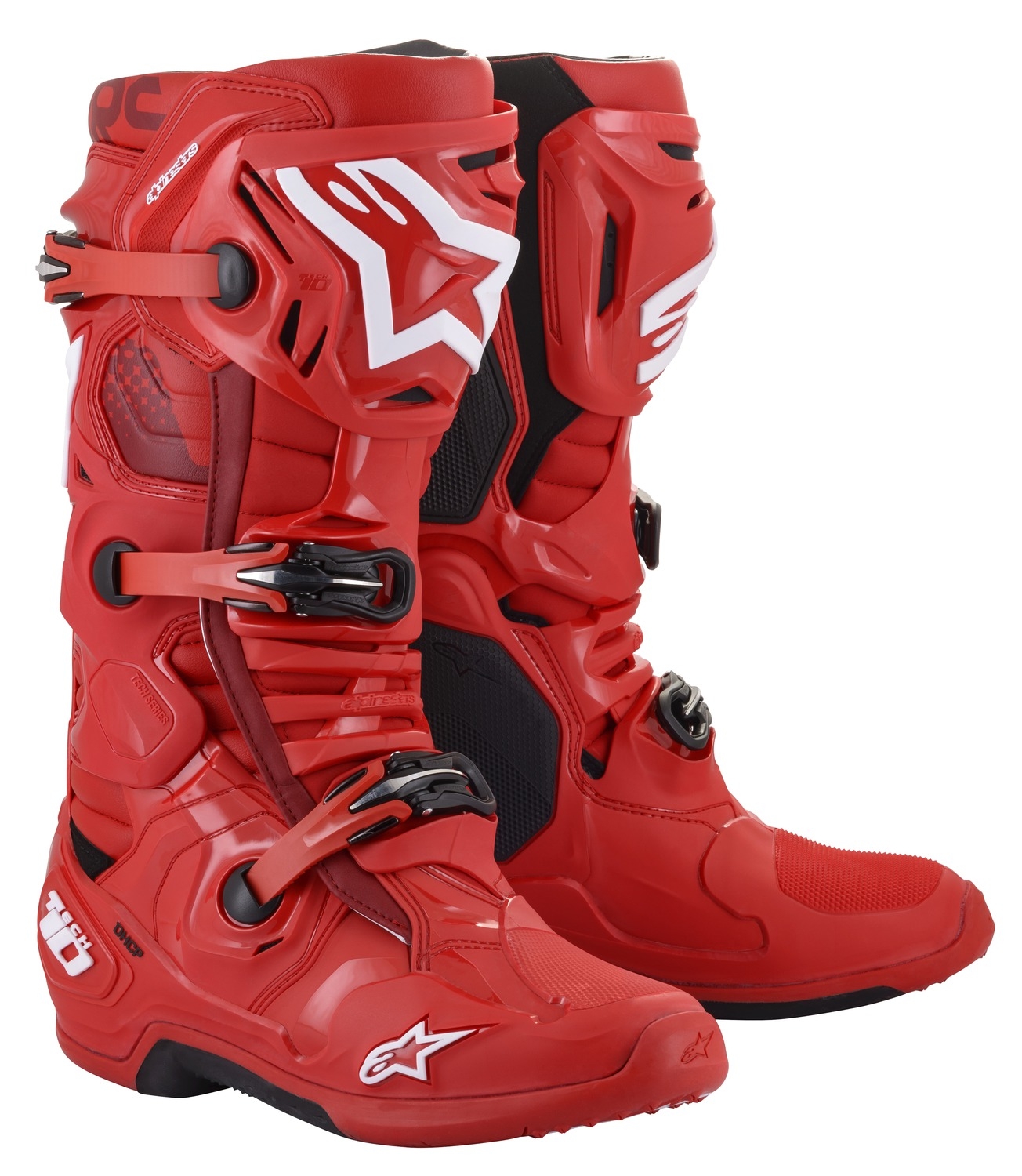 Boty na motorku Alpinestars Tech 10 červené Velikost: 40,5