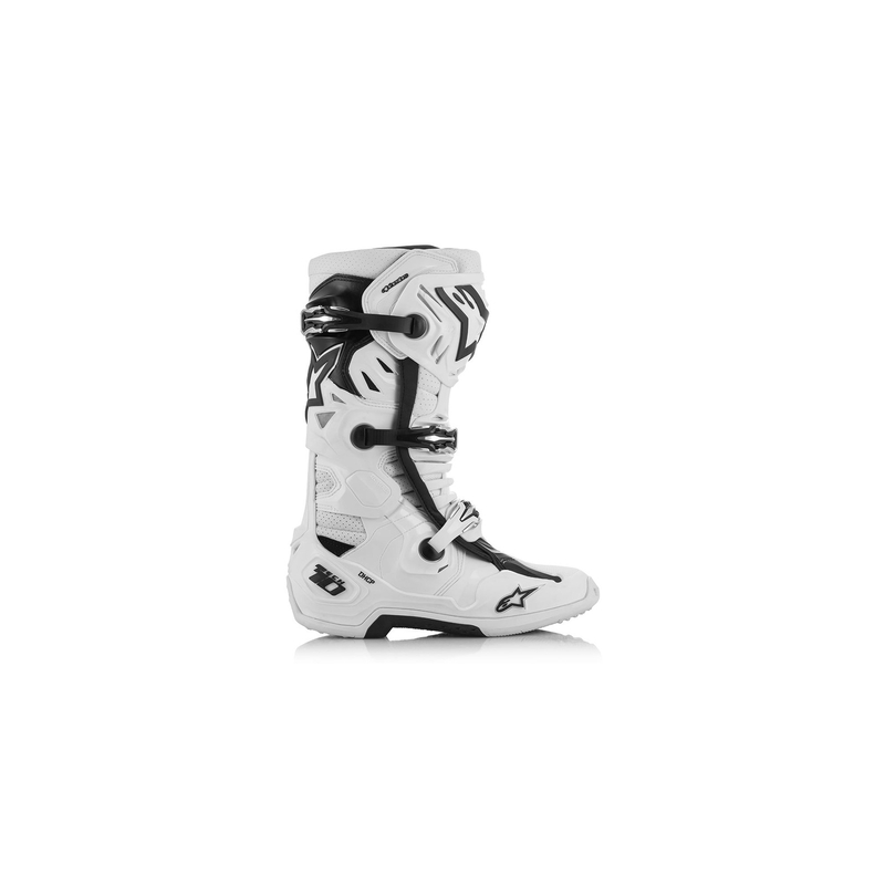Boty na motorku Alpinestars Tech 10 Supervented Perforované bílé